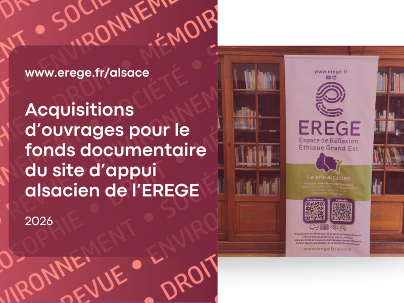 Acquisitions par le fonds documentaire de l’EREGE