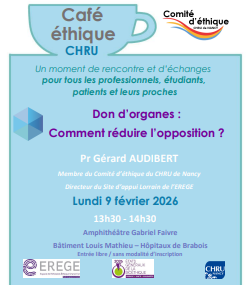 Café éthique « Don d&rsquo;organes : comment réduire l&rsquo;opposition ? »
